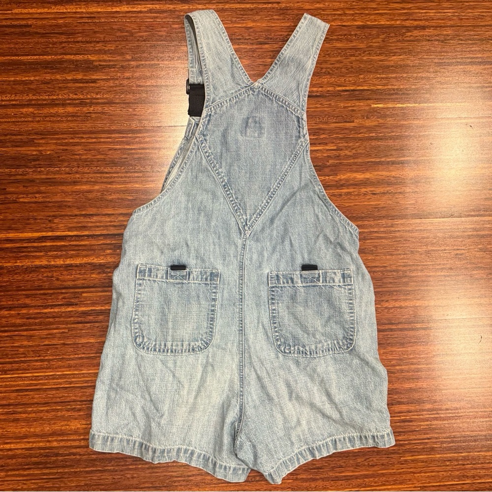 Vintage 90s Route 66 Denim Shortalls 7/8 Retro Grunge Y2K Indie Cottagecore - Picture 7 of 7
